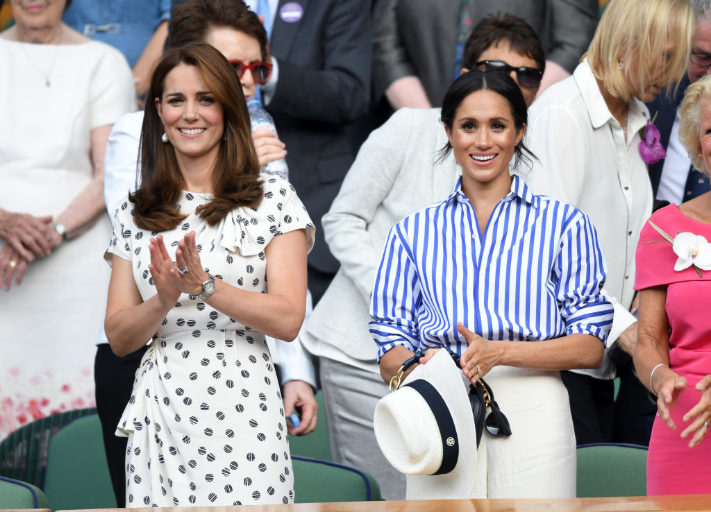 Meghan Markle and Kate Middleton attend Wimbledon in 2018