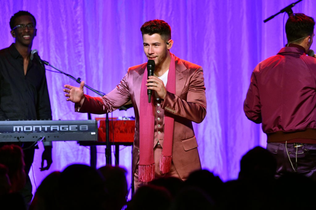 Nick Jonas of The Jonas Brothers performs onstage during WCRF's 'An Unforgettable Evening' 