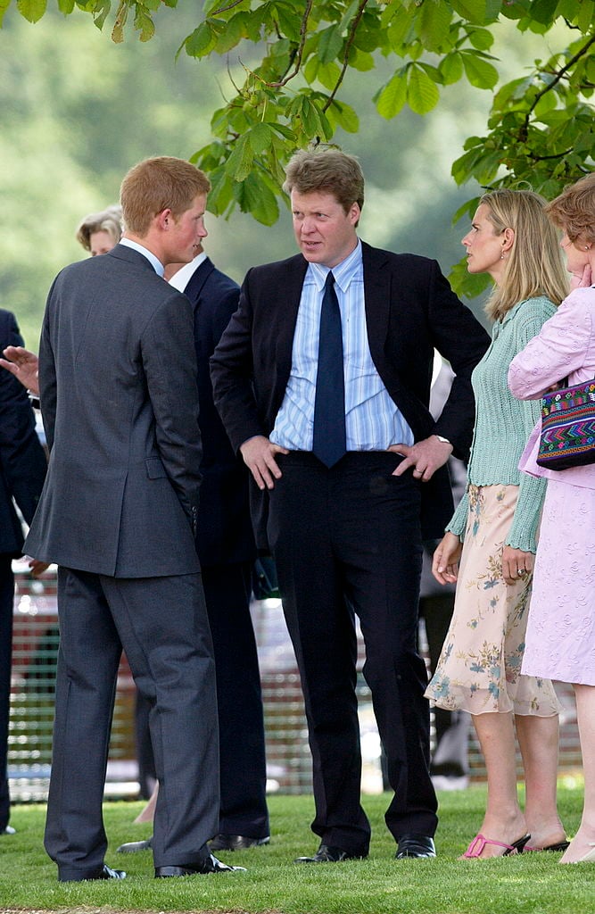 Prince Harry, Charles Spencer, Caroline Spencer, and Sarah McCorquodale