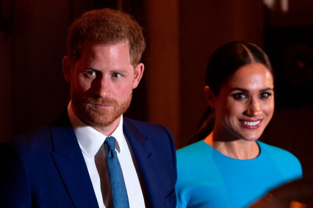 Prince Harry and Meghan Markle at an event in March 2020