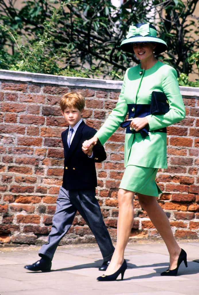 Prince Harry and Princess Diana attend royal wedding of Lady Helen Windsor and Tim Taylor on July 18, 1992