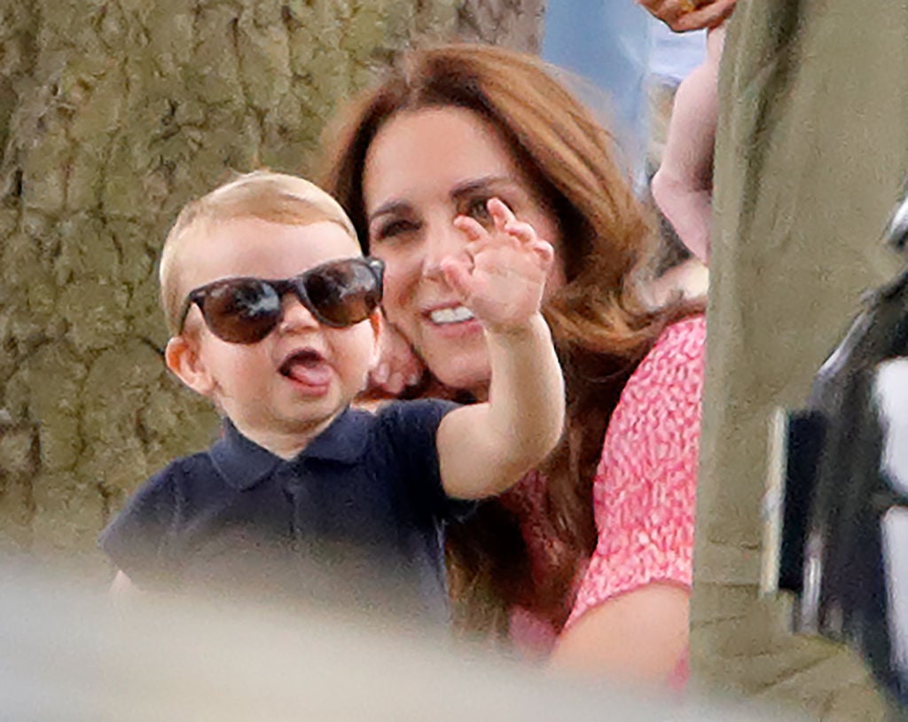 Prince Louis wears Kate Middleton's sunglasses at a polo match