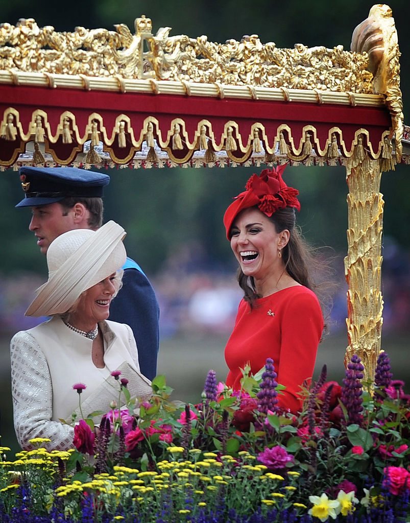 Prince William, Camilla Parker Bowles, and Kate Middleton attend Diamond Jubilee in 2012