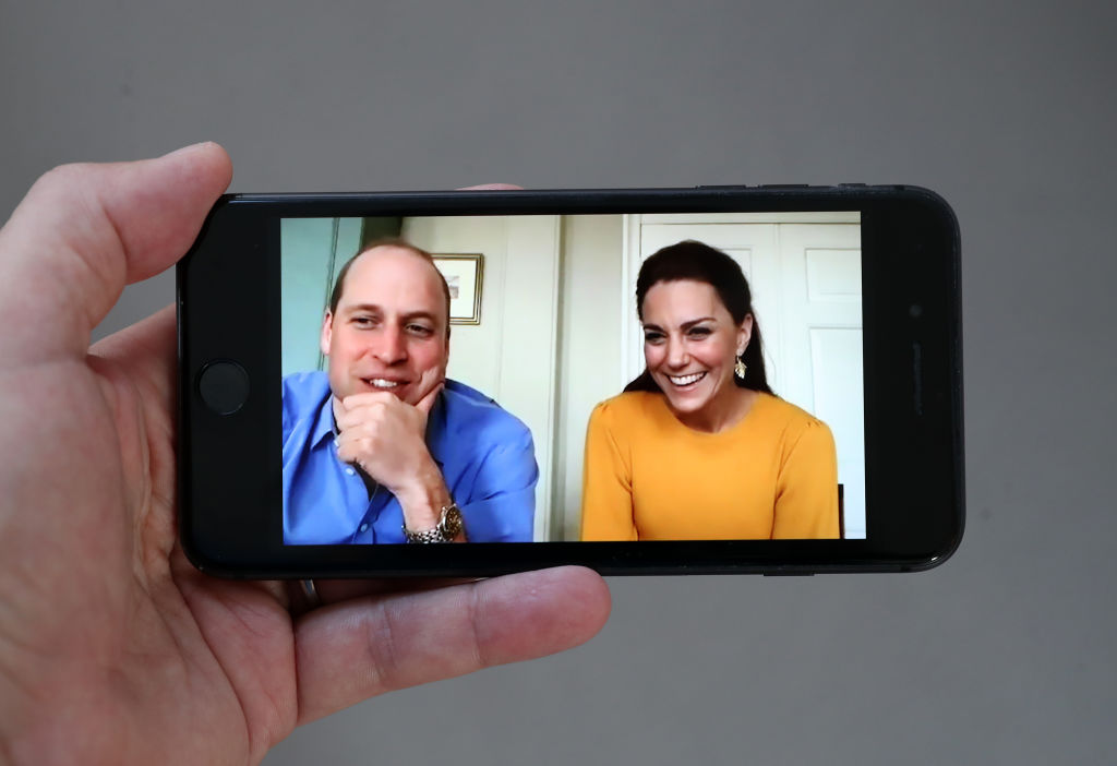 Prince William and Kate Middleton video call