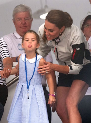 Princess Charlotte stuck her tongue out at the King's Cup Regatta in 2019