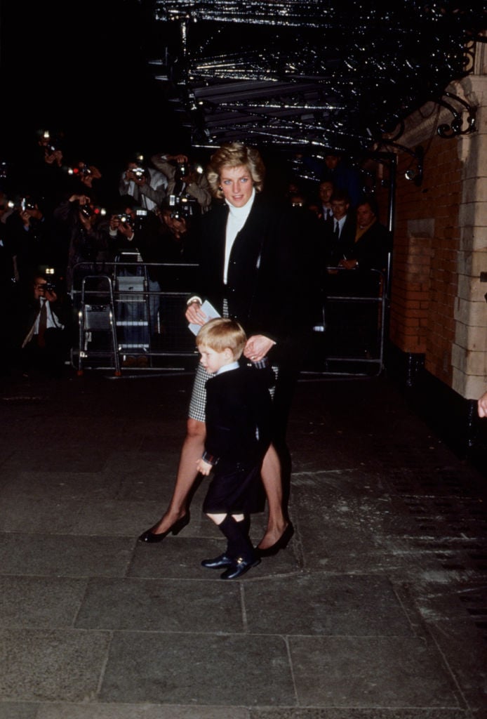 Princess Diana and Prince Harry at the Palace Theatre, 1988