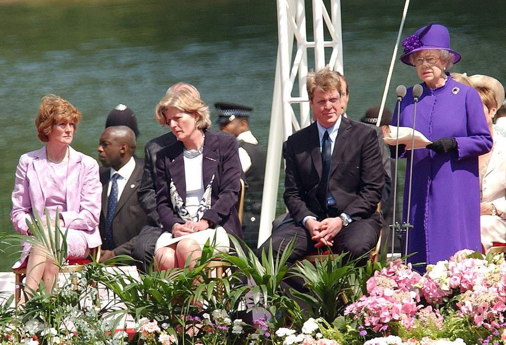 Queen Elizabeth II, Charles Spencer, Sarah McCorquodale, and Jane Fellowes