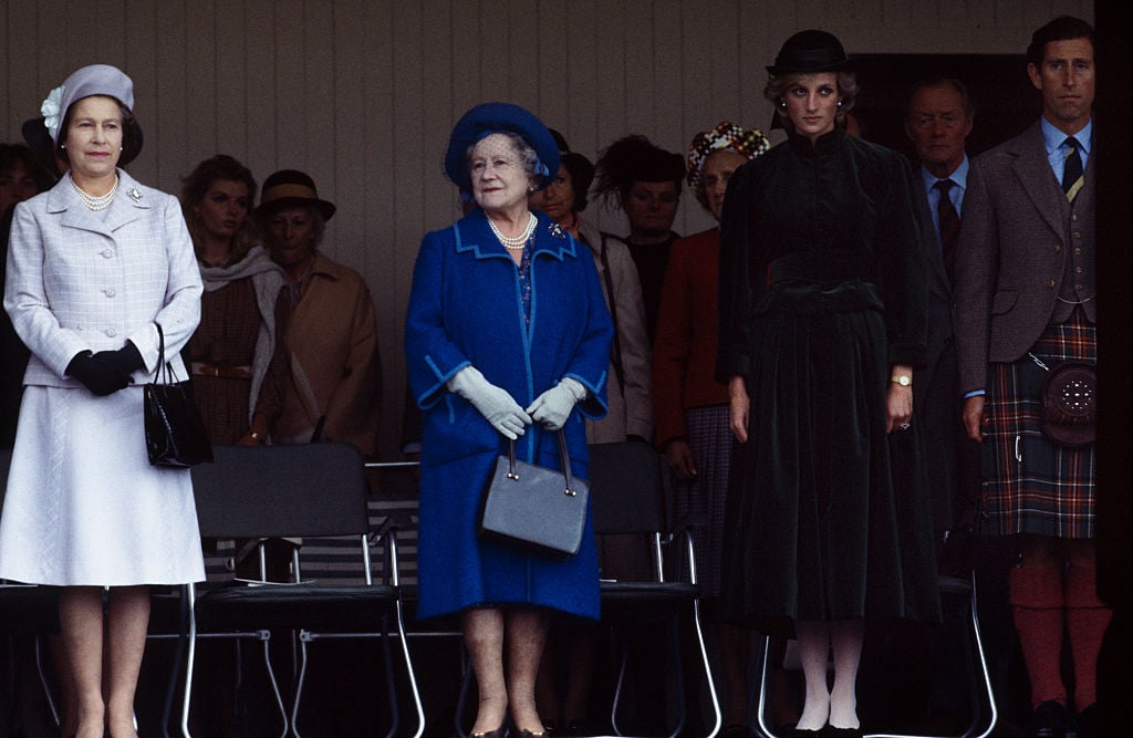 Queen Elizabeth II, Queen Mother, Princess Diana, and Prince Charles