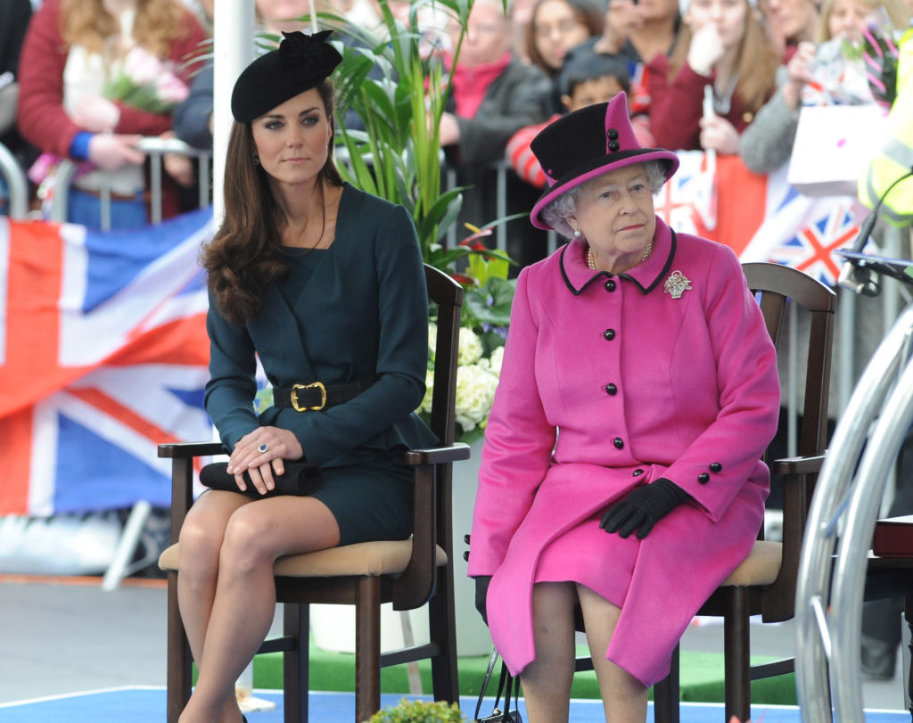 Queen Elizabeth ll and Kate Middleton