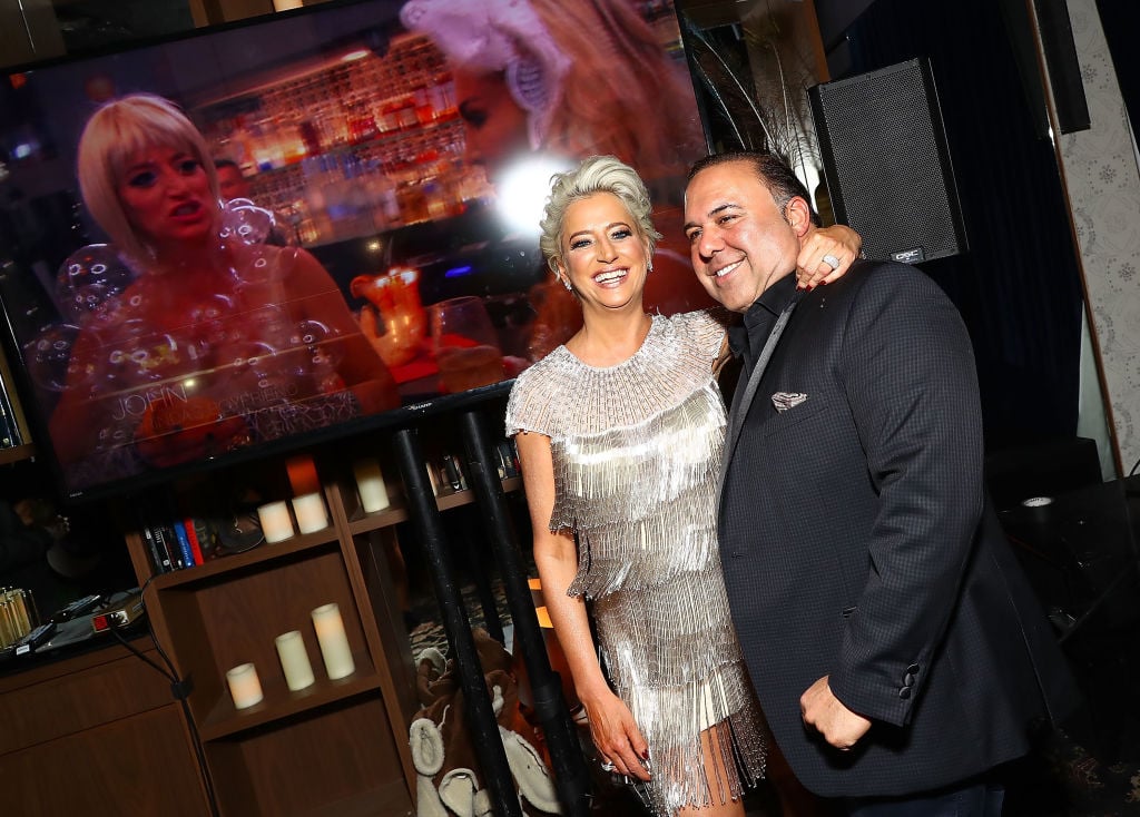 Dorinda Medley and John Mahdessian attend The Real Housewives of New York Season 10 premiere celebration