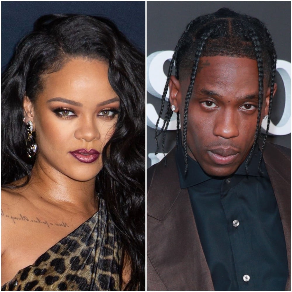 Rihanna and Travis Scott