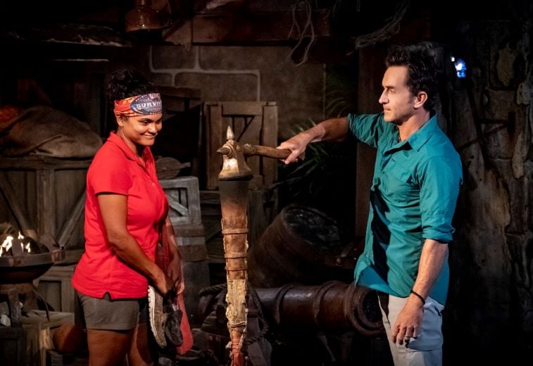 Sandra Diaz Twine and Jeff Probst