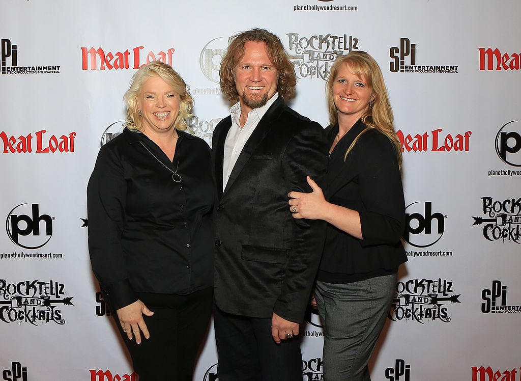 Janelle Brown, Kody Brown and Christine Brown from "Sister Wives" arrive at Planet Hollywood Resort