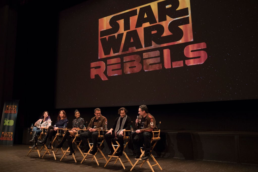 The cast and creative team of 'Star Wars: Rebels' | Paul Hebert/Disney XD via Getty Images