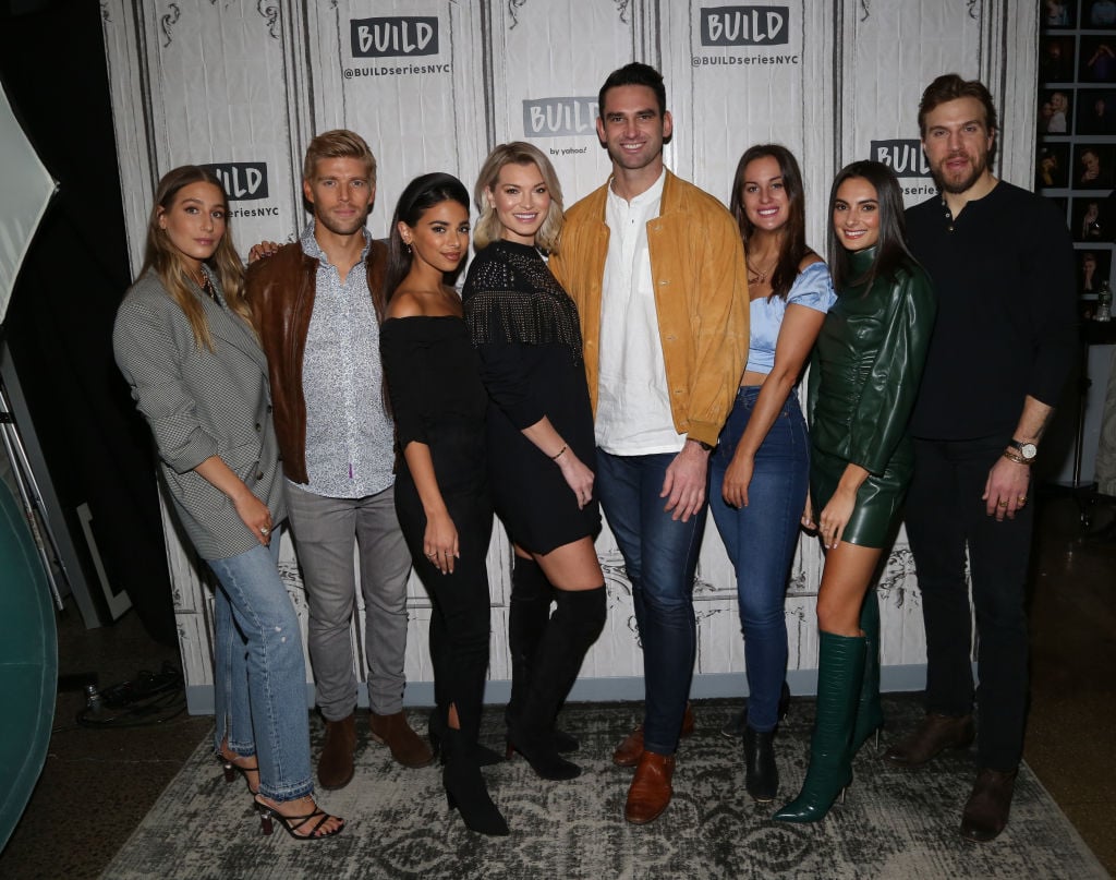  Amanda Batula, Kyle Cook, Jules Daoud, Lindsay Hubbard, Carl Radke, Hannah Berner and Luke Gulbranson attend Build Series to discuss the new season of "Summer House" 