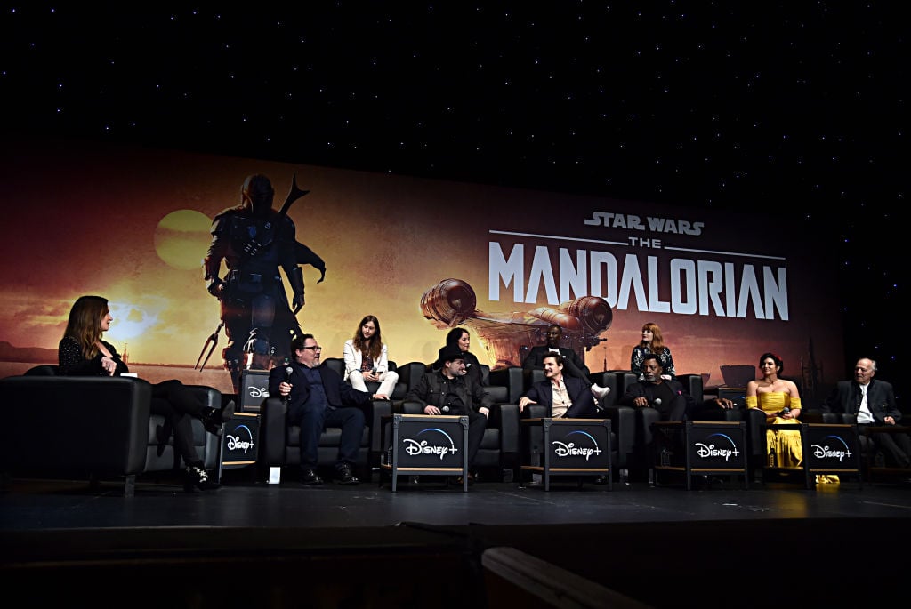 The cast and crew of 'The Mandalorian' at the show's premiere
