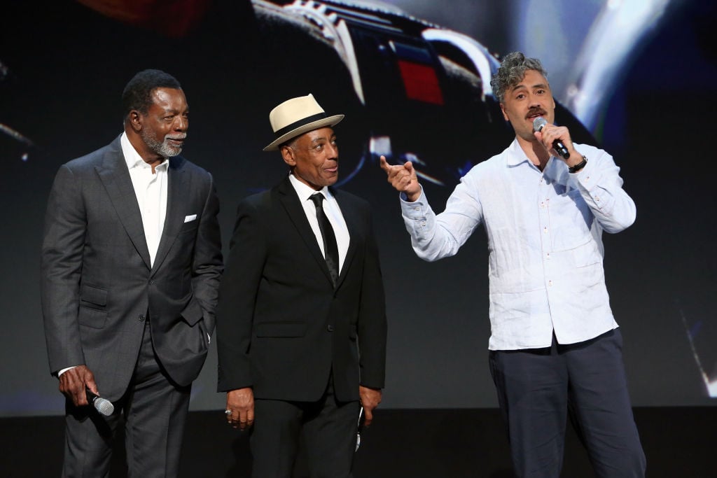 Carl Weathers, Giancarlo Esposito, and Taika Waititi of 'The Mandalorian'