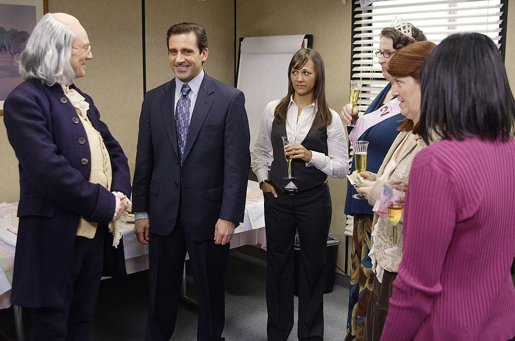 Steve Carell and Rashida Jones in the 'Ben Franklin' episode of 'The Office'