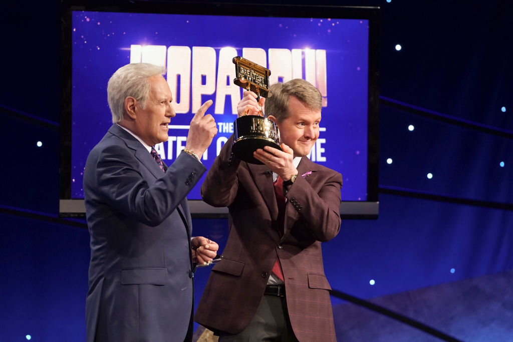 Alex Trebek and Ken Jennings