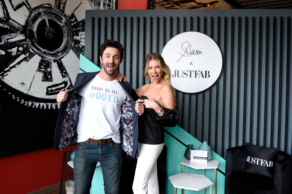 Beau Clark and Stassi Schroeder pose as she presents: Outfit Of The Day Collection exclusively on JustFab
