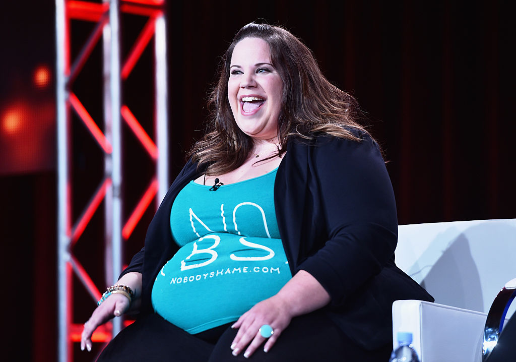 Whitney Thore, Founder of No Body Shame Campaign speaks onstage during TLC's 'My Big Fat Fabulous Life' panel at Discovery Communications