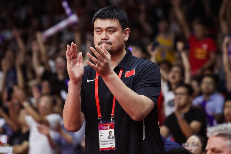 Yao Ming during a basketball game