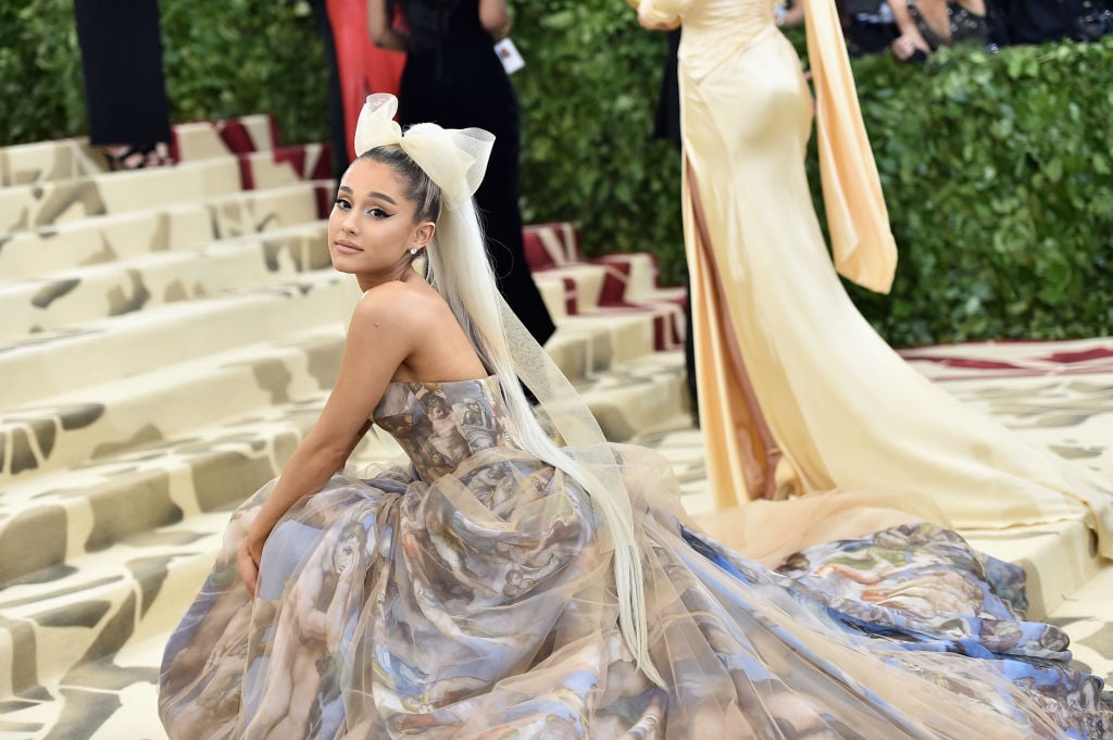 Ariana Grande attends the Heavenly Bodies: Fashion & The Catholic Imagination Costume Institute Gala at The Metropolitan Museum of Art on May 7, 2018 in New York City.  