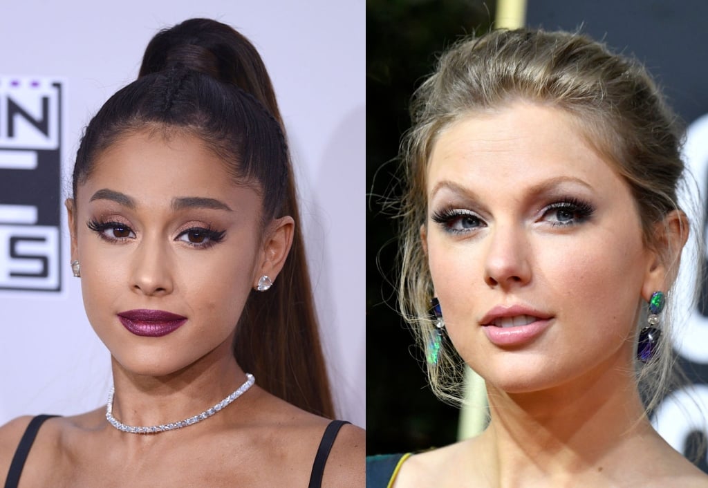 composite image of Ariana Grande and Taylor Swift