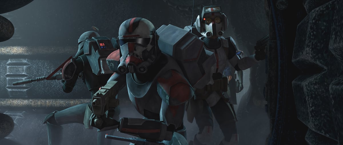 The Bad Batch on their mission in 'Star Wars: The Clone Wars' Season 7 