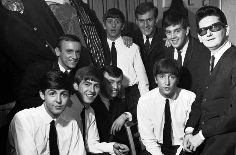 The Beatles and Roy Orbison backstage, '63