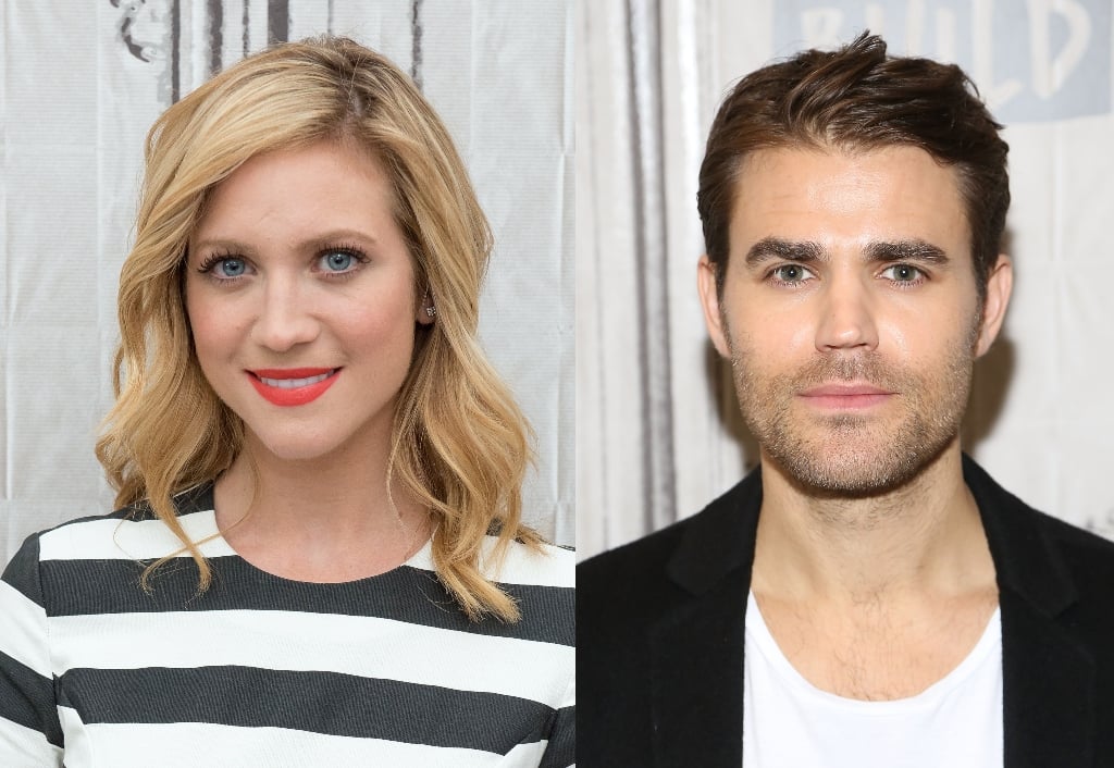 composite image of brittany snow and paul wesley