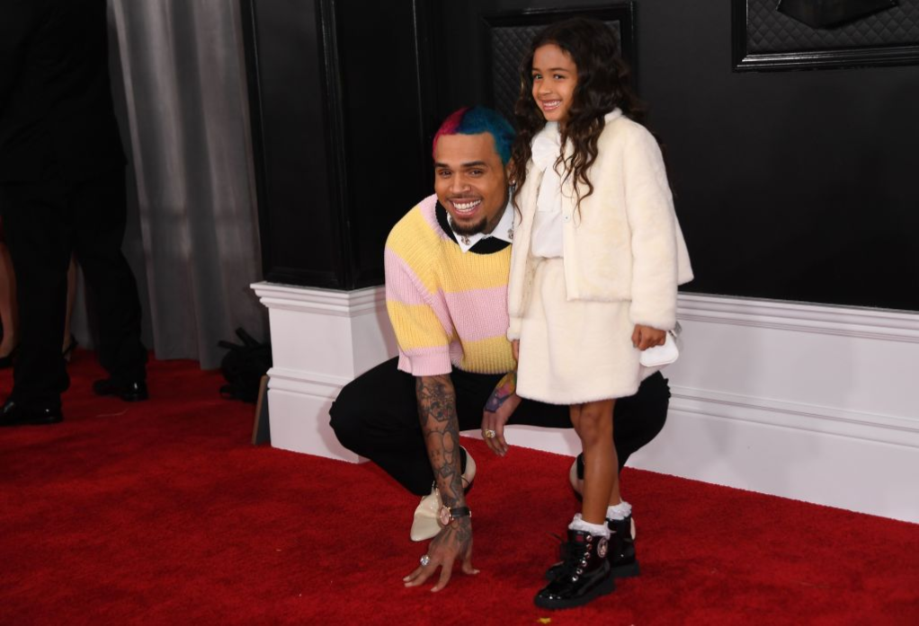 Chris Brown with daughter, Royalty Brown
