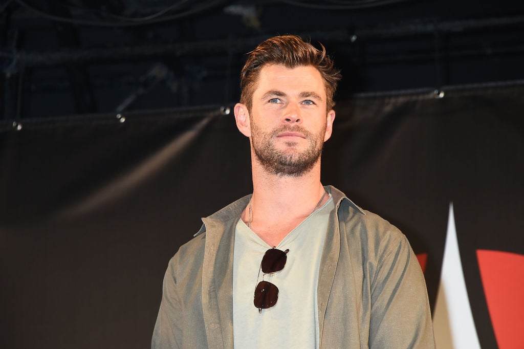 Chris Hemsworth attends the talk event during the Tokyo Comic Con 2019