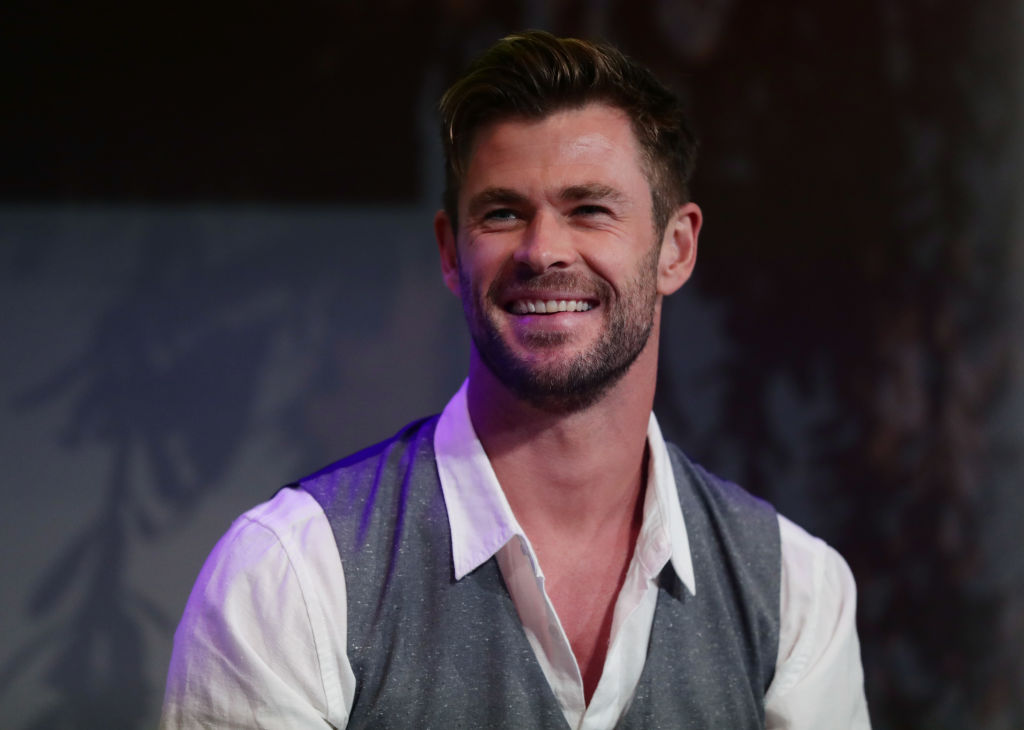 Chris Hemsworth attends a preview of Tourism Australia's latest campaign at Sydney Opera House