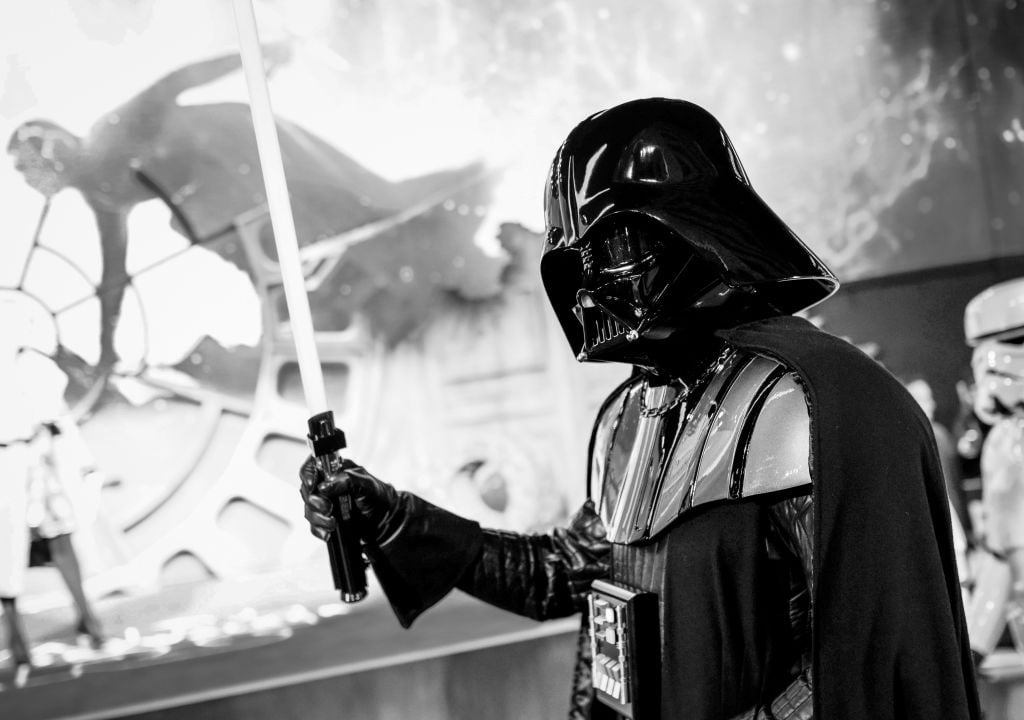 Darth Vader at the European premiere of 'Star Wars: The Rise of Skywalker' at Cineworld Leicester Square on December 18, 2019.