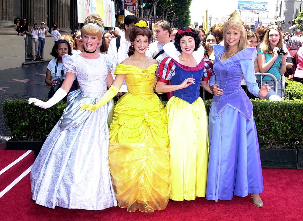 Disney princess characters during 'The Princess Diaries' Premiere at El Capitan Theatre.