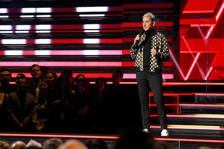 Ellen DeGeneres speaks onstage