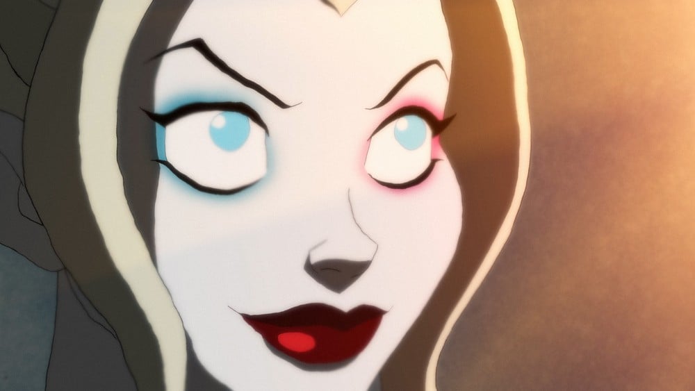 Harley Quinn, voiced by Kaley Cuoco, on DC Universe.