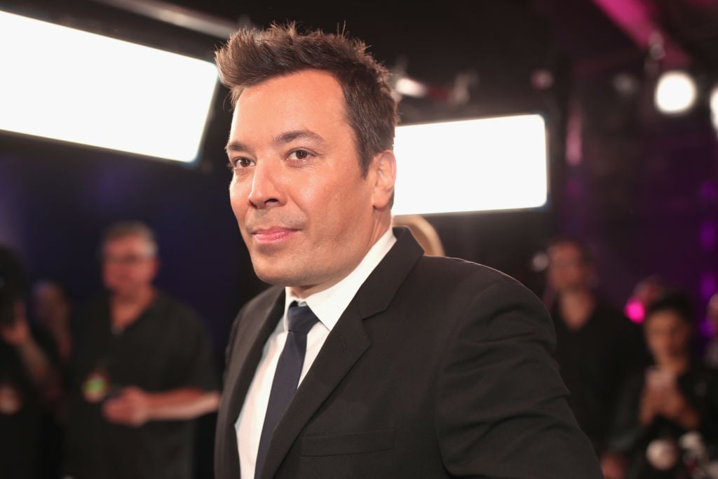 Jimmy Fallon in front of lights