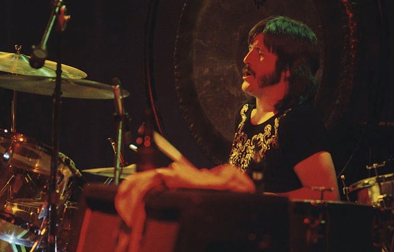 John Bonham performs on the drums