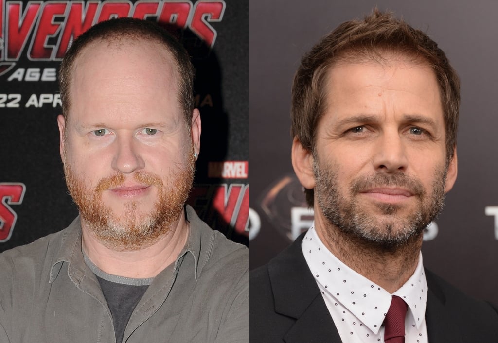 composite image of Joss Whedon and Zack Snyder
