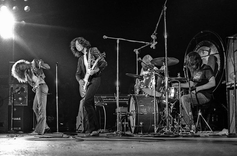 Led Zeppelin on stage