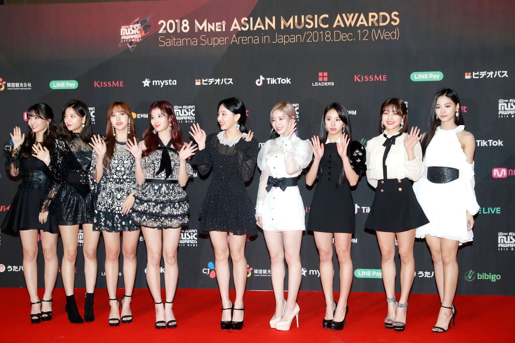TWICE attend the 2018 Mnet Music Awards FANS' CHOICE in Japan at Saitama Super Arena on December 12, 2018 in Saitama, Japan. 