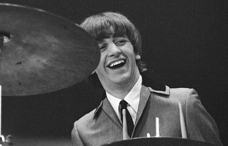 Ringo Starr performing in 1964