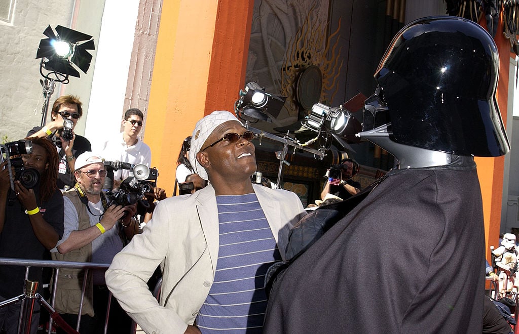 Samuel L. Jackson & Darth Vader at 'Star Wars: Episode II - Attack of the Clones' Charity Premiere - LA