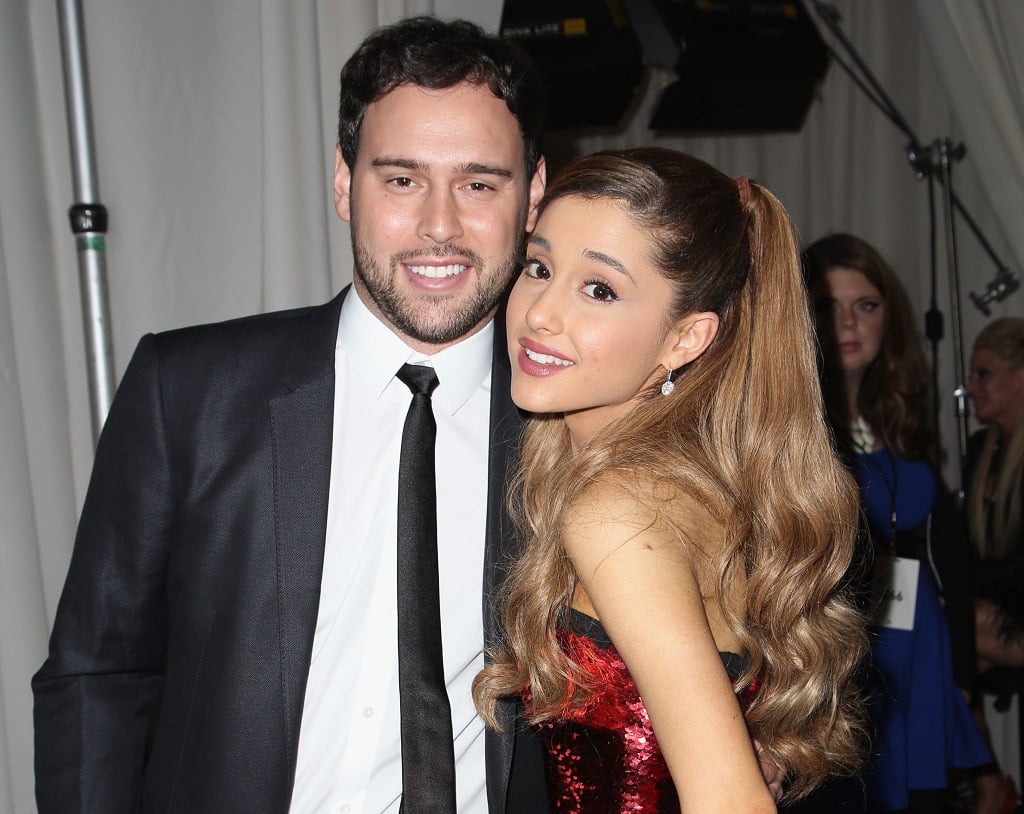 Scooter Braun and Ariana Grande at the 2013 American Music Awards on Nov. 24, 2013. 