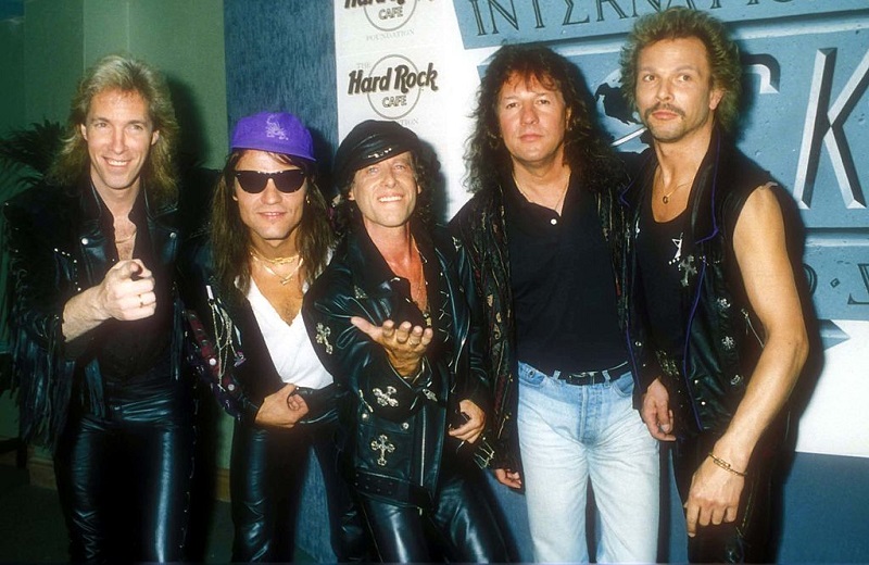 Scorpions band posing circa 1991