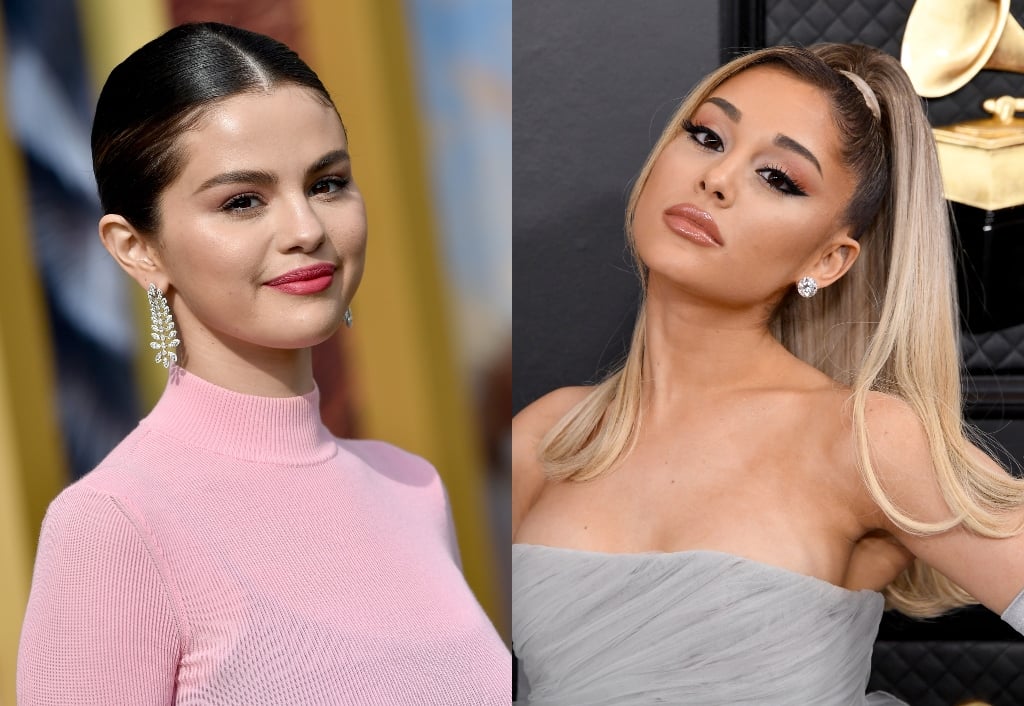 composite image of Selena Gomez and Ariana Grande