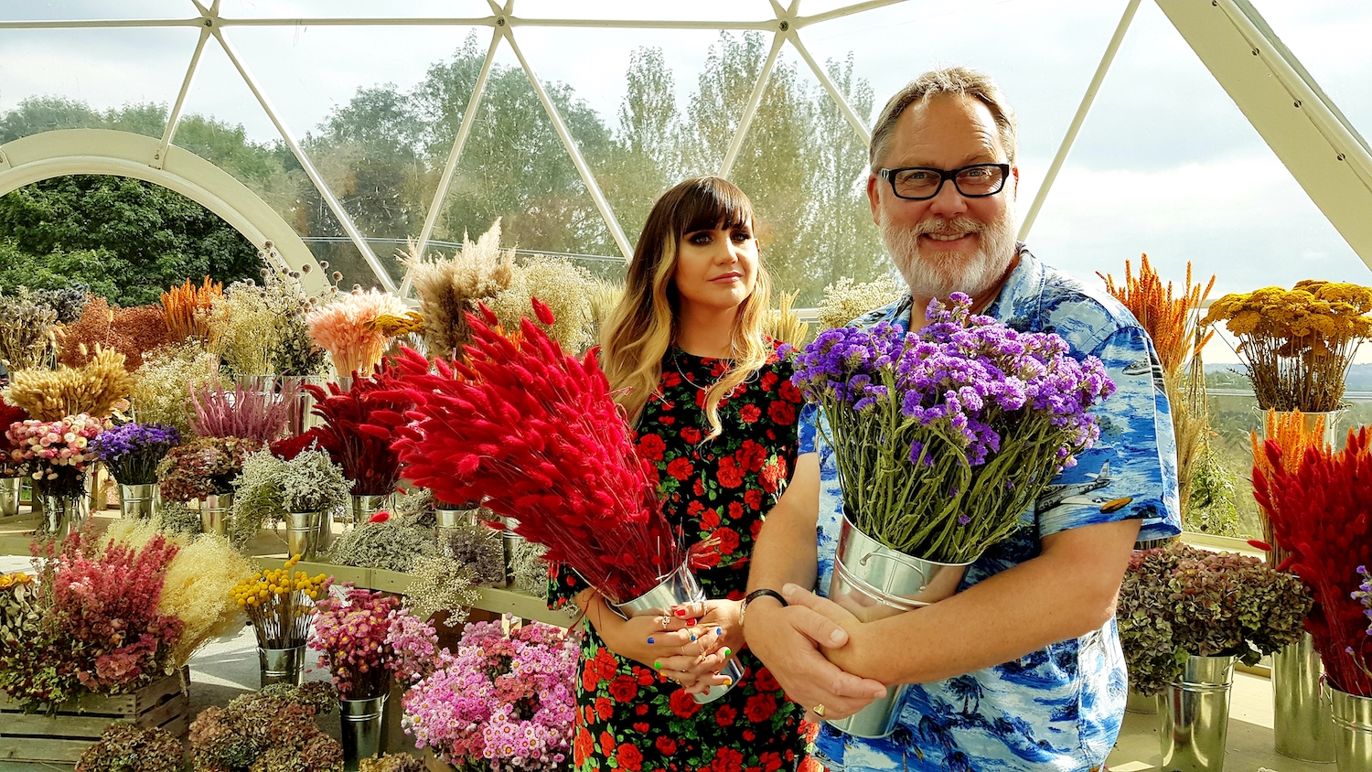 Natasia Demetriou and Vic Reeves on the Big Flower Fight