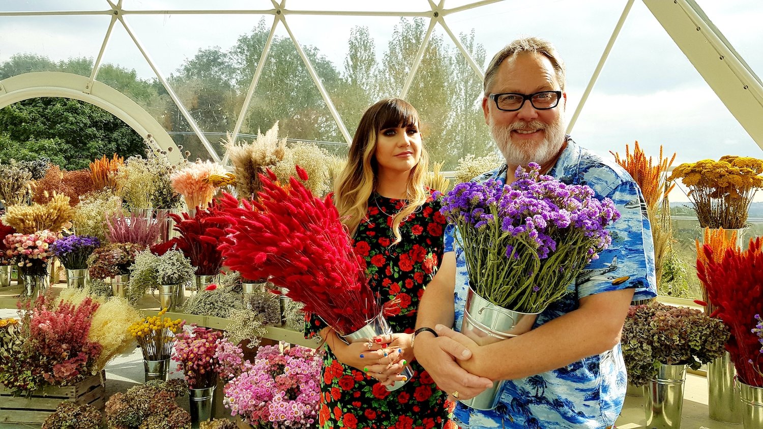 Natasia Demetriou and Vic Reeves on the Big Flower Fight 